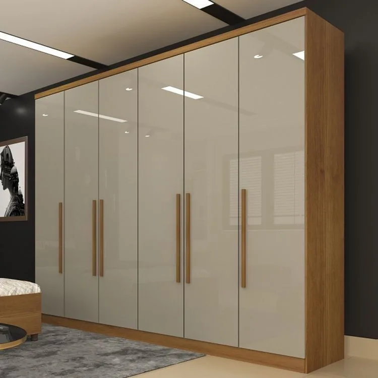 6-Door High-Gloss Wardrobe — Wardrobes