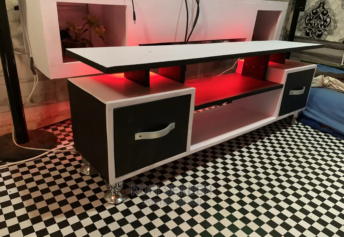 Black & White LED TV Console — TV Units